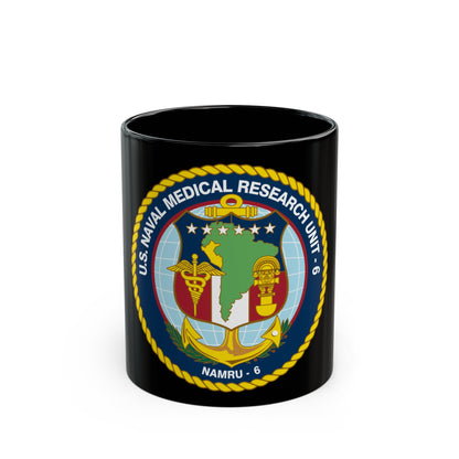US NAMRU 6 (U.S. Navy) Black Coffee Mug-11oz-The Sticker Space