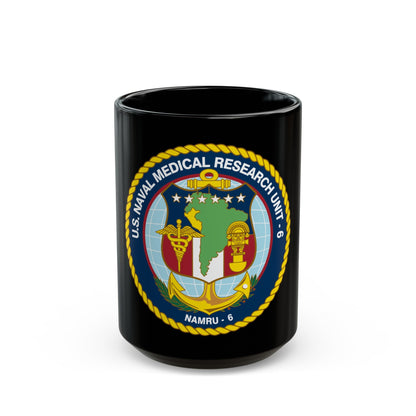US NAMRU 6 (U.S. Navy) Black Coffee Mug-15oz-The Sticker Space