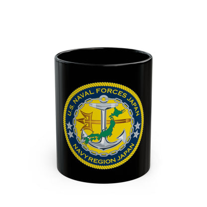 US Naval Forces Region Japan (U.S. Navy) Black Coffee Mug-11oz-The Sticker Space