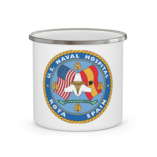 US Naval Hospital Rota Spain (U.S. Navy) Enamel Mug 12oz-12oz-The Sticker Space