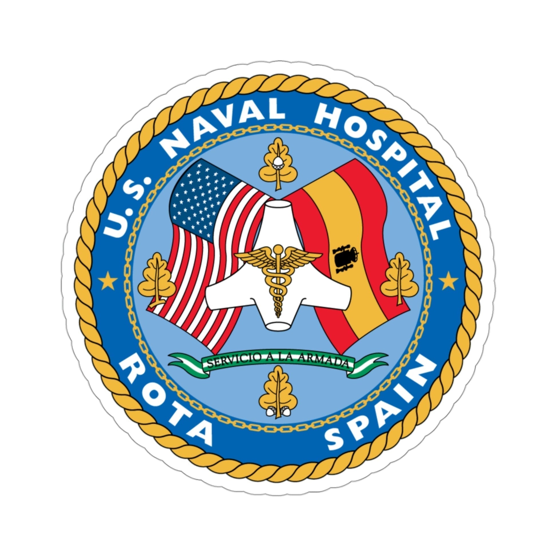 US Naval Hospital Rota Spain (U.S. Navy) STICKER Vinyl Die-Cut Decal-3 Inch-The Sticker Space