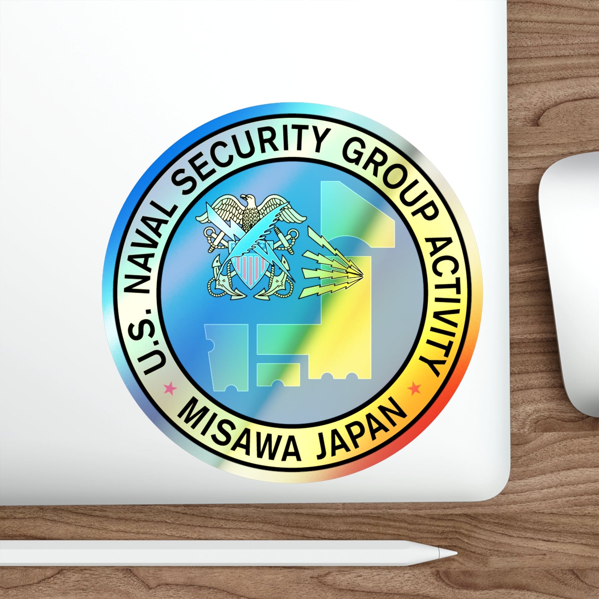 US Naval Security Group Activity Misawa Japan (U.S. Navy) Holographic STICKER Die-Cut Vinyl Decal-The Sticker Space