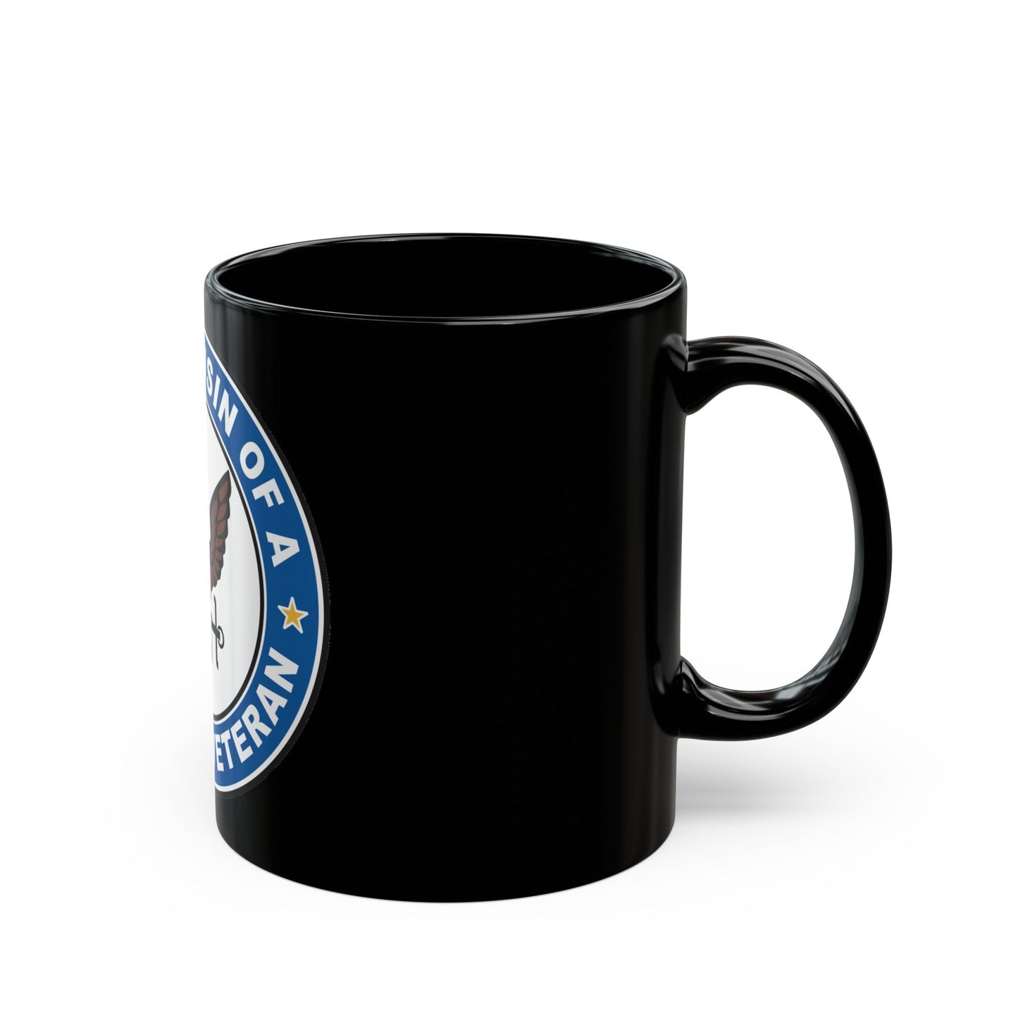 US Navy Veteran Proud Cousin (U.S. Navy) Black Coffee Mug-The Sticker Space