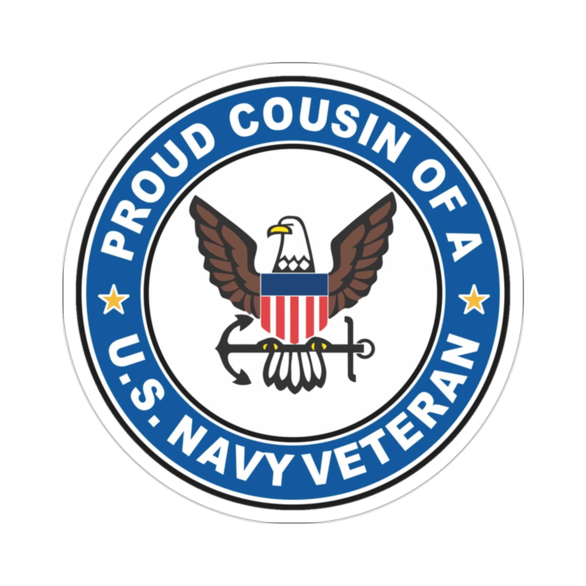 US Navy Veteran Proud Cousin (U.S. Navy) STICKER Vinyl Die-Cut Decal-2 Inch-The Sticker Space