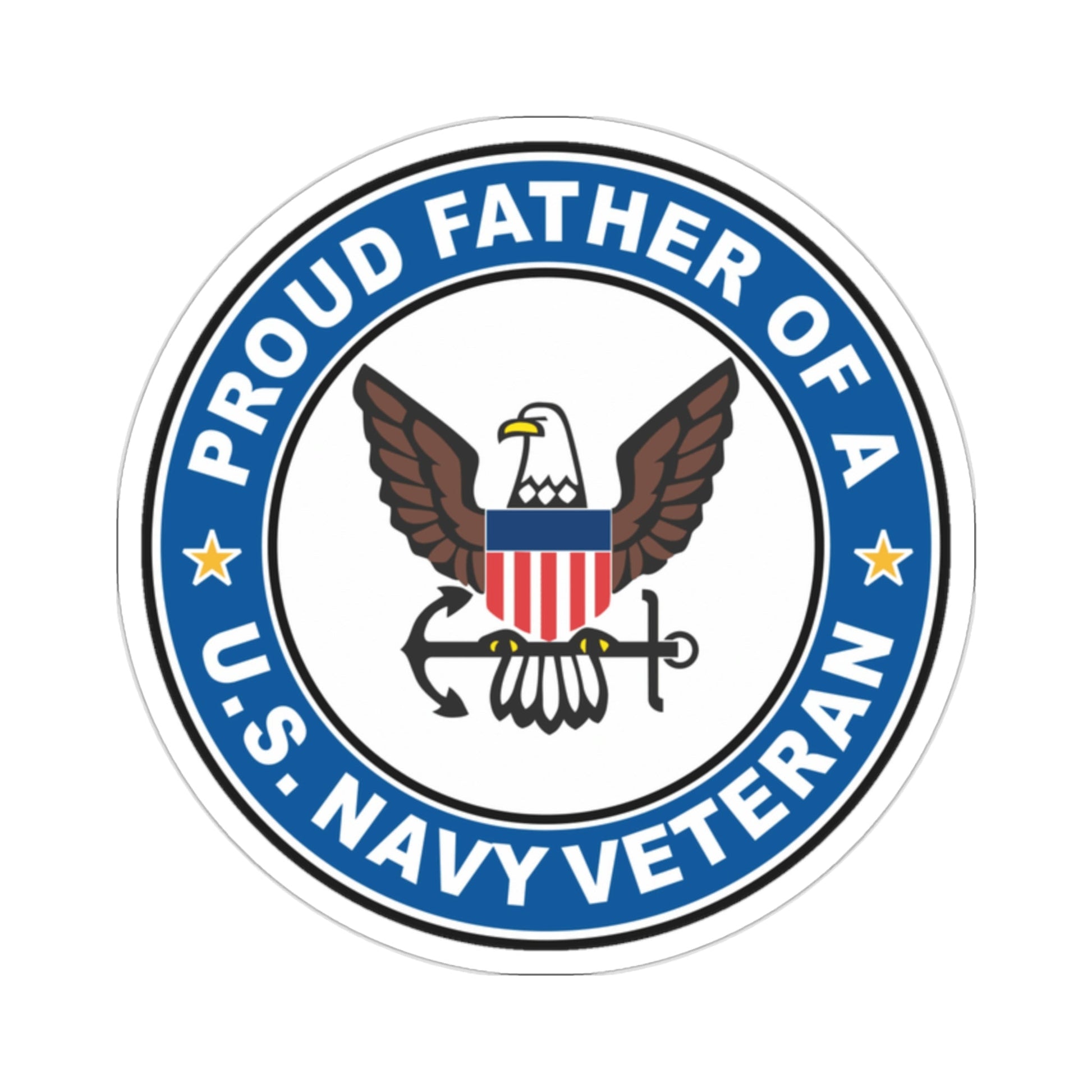 US Navy Veteran Proud Father (U.S. Navy) STICKER Vinyl Die-Cut Decal-2 Inch-The Sticker Space