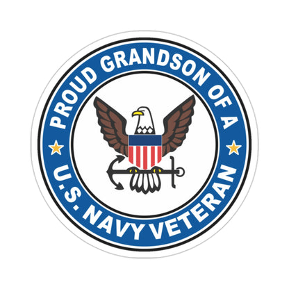 US Navy Veteran Proud Grandson (U.S. Navy) STICKER Vinyl Die-Cut Decal-2 Inch-The Sticker Space