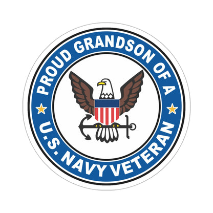 US Navy Veteran Proud Grandson (U.S. Navy) STICKER Vinyl Die-Cut Decal-3 Inch-The Sticker Space