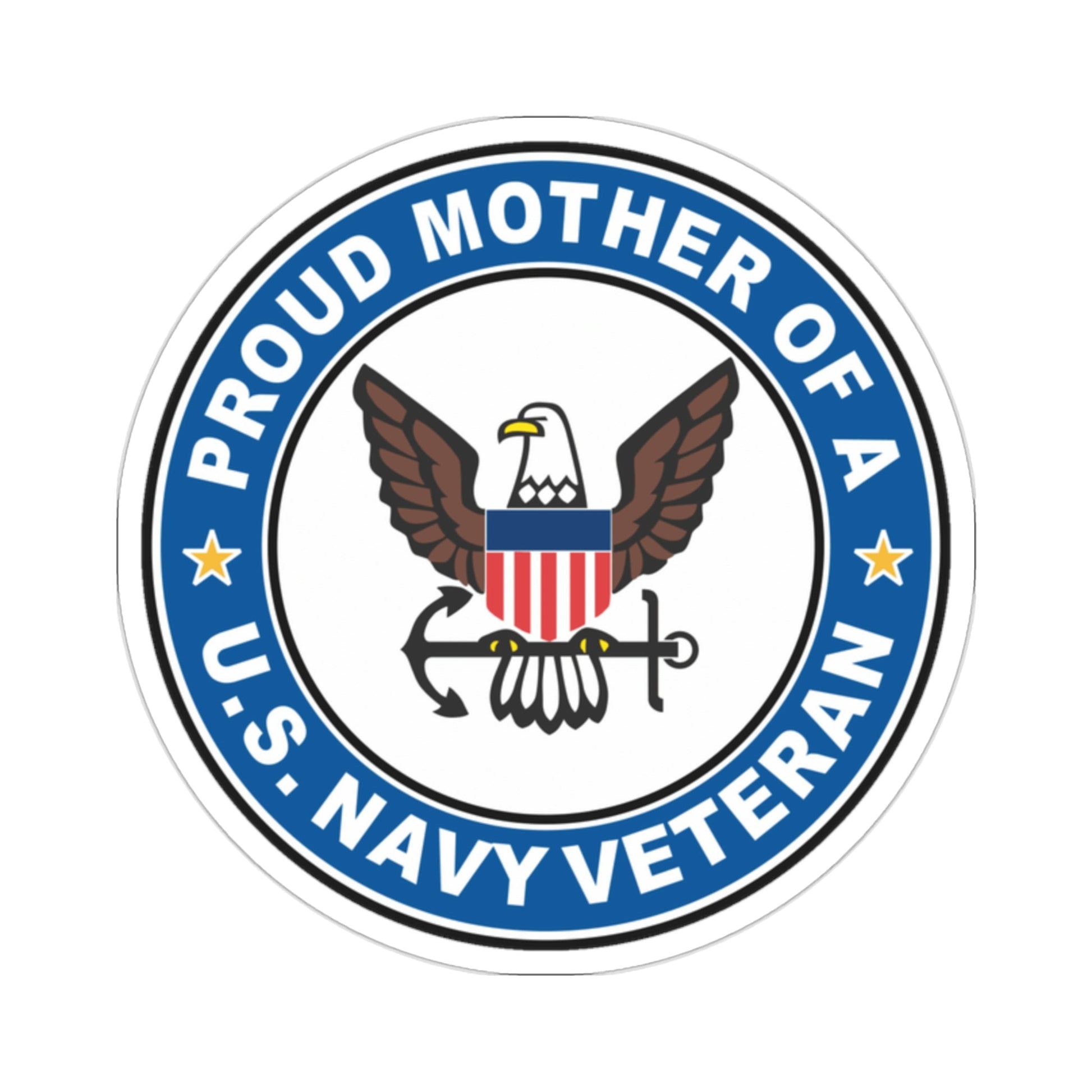 US Navy Veteran Proud Mother (U.S. Navy) STICKER Vinyl Die-Cut Decal-2 Inch-The Sticker Space