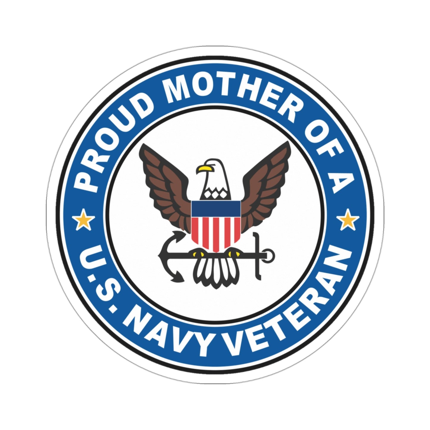 US Navy Veteran Proud Mother (U.S. Navy) STICKER Vinyl Die-Cut Decal-3 Inch-The Sticker Space