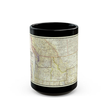 USA - Northwestern (1950) (Map) Black Coffee Mug-15oz-The Sticker Space