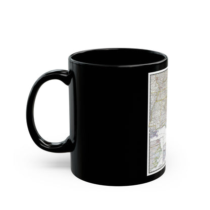 USA - Southeastern (1947) (Map) Black Coffee Mug-The Sticker Space