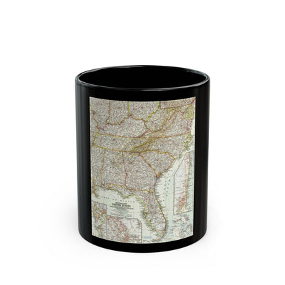 USA - Southeastern (1958) (Map) Black Coffee Mug-11oz-The Sticker Space