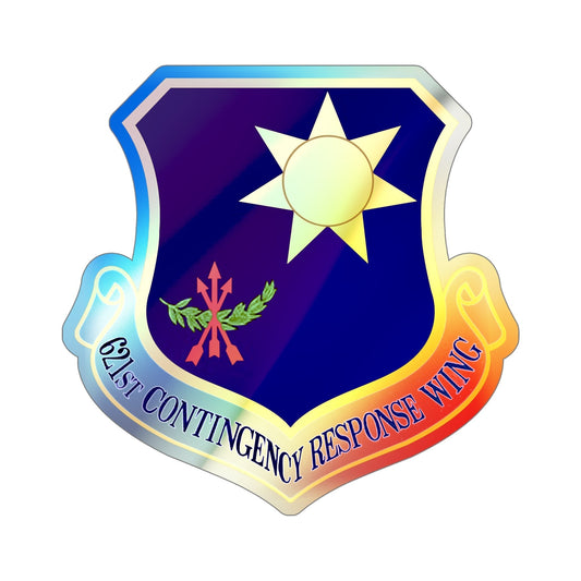 USAF 621st Contigency Response Wing (U.S. Air Force) Holographic STICKER Die-Cut Vinyl Decal-6 Inch-The Sticker Space