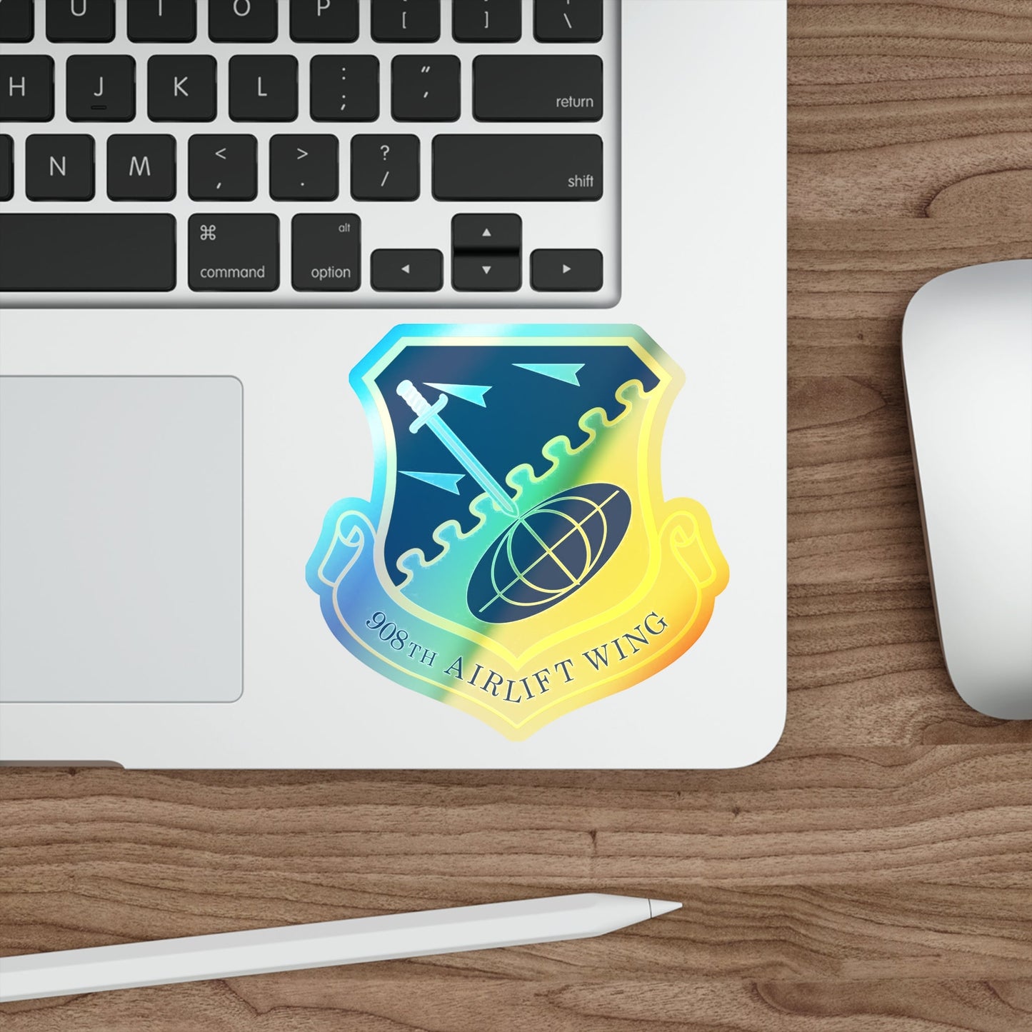 USAF 908th Airlift Wing (U.S. Air Force) Holographic STICKER Die-Cut Vinyl Decal-The Sticker Space