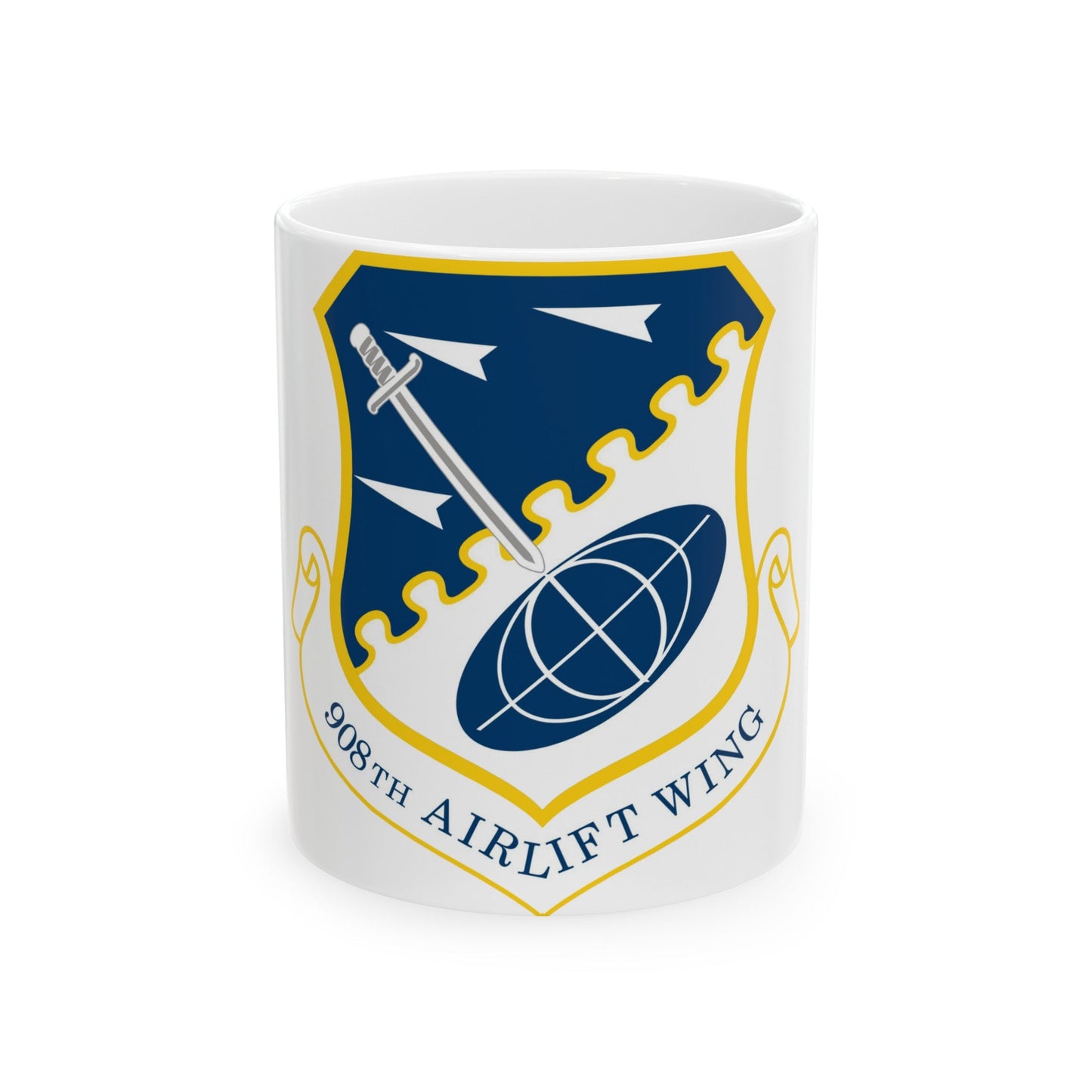 USAF 908th Airlift Wing (U.S. Air Force) White Coffee Mug-11oz-The Sticker Space