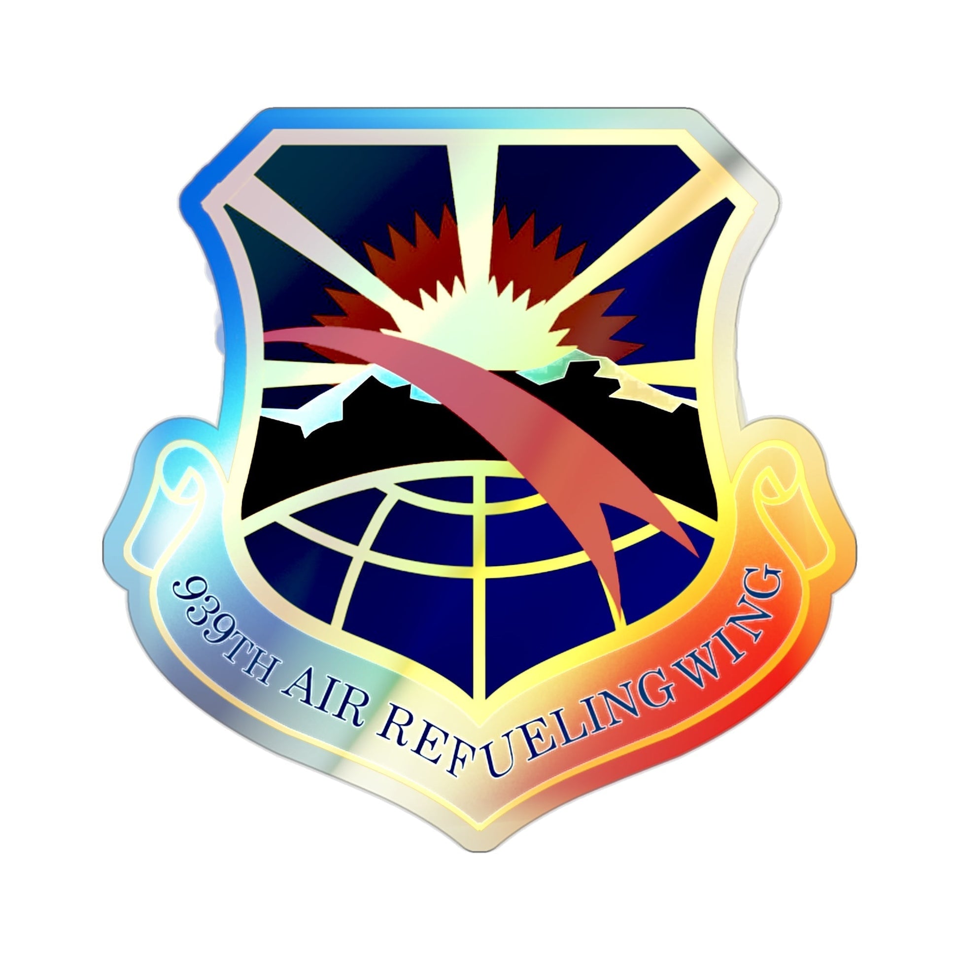 USAF 939th Air Refueling Wing (U.S. Air Force) Holographic STICKER Die-Cut Vinyl Decal-2 Inch-The Sticker Space