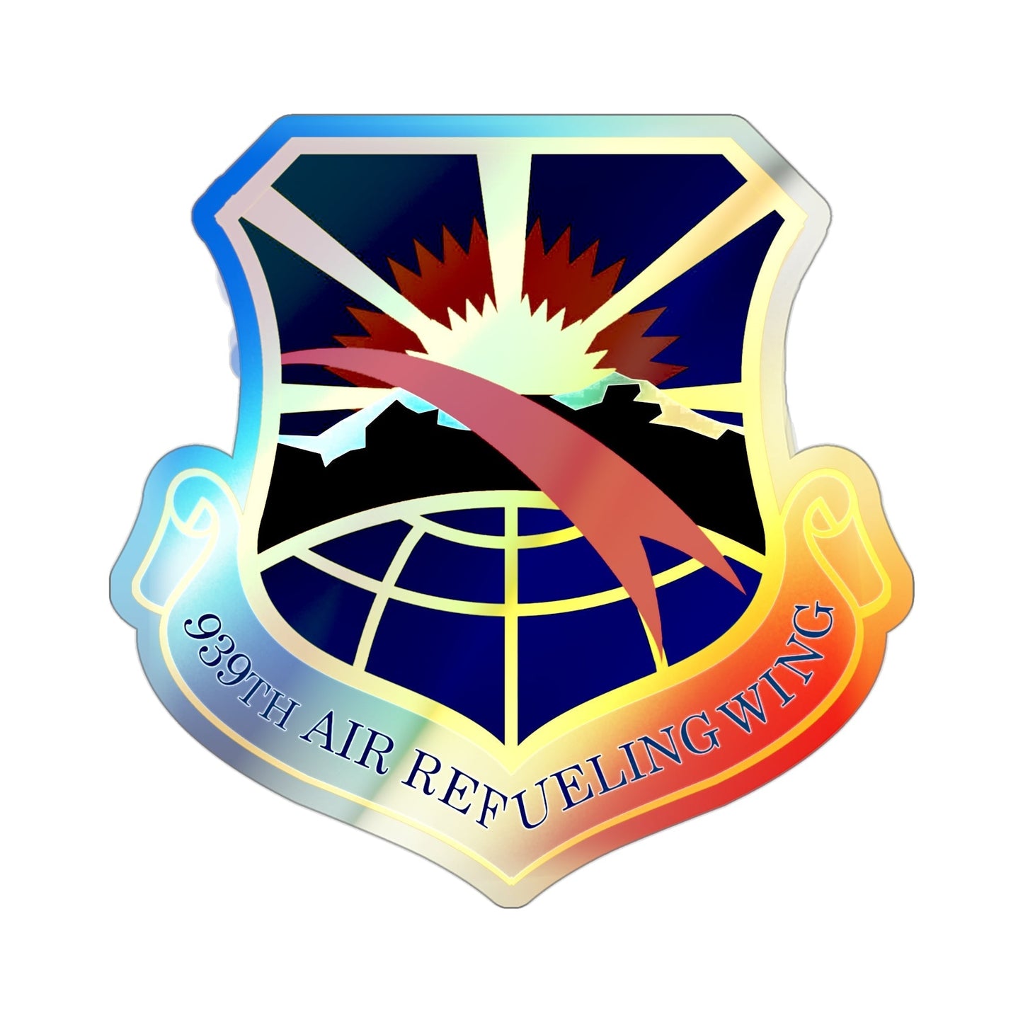 USAF 939th Air Refueling Wing (U.S. Air Force) Holographic STICKER Die-Cut Vinyl Decal-3 Inch-The Sticker Space