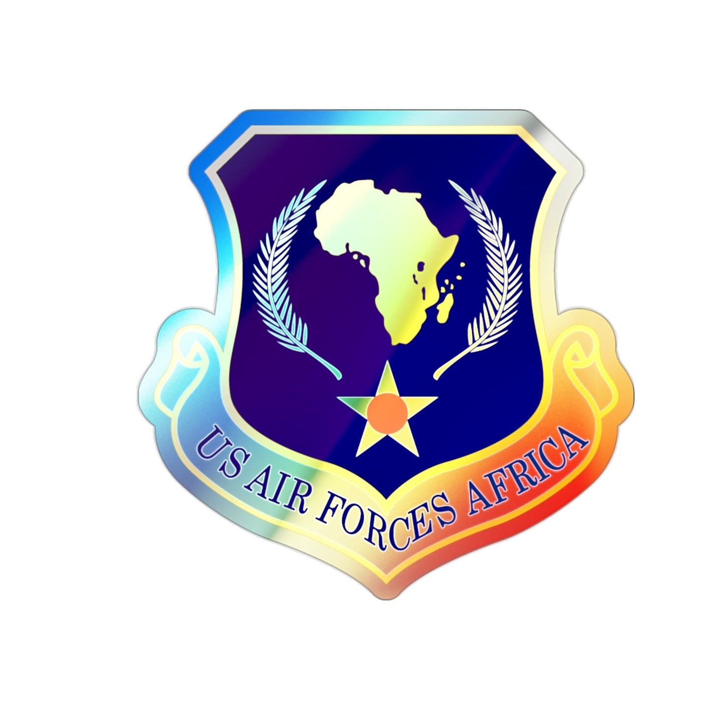 USAF Africa (U.S. Air Force) Holographic STICKER Die-Cut Vinyl Decal-2 Inch-The Sticker Space
