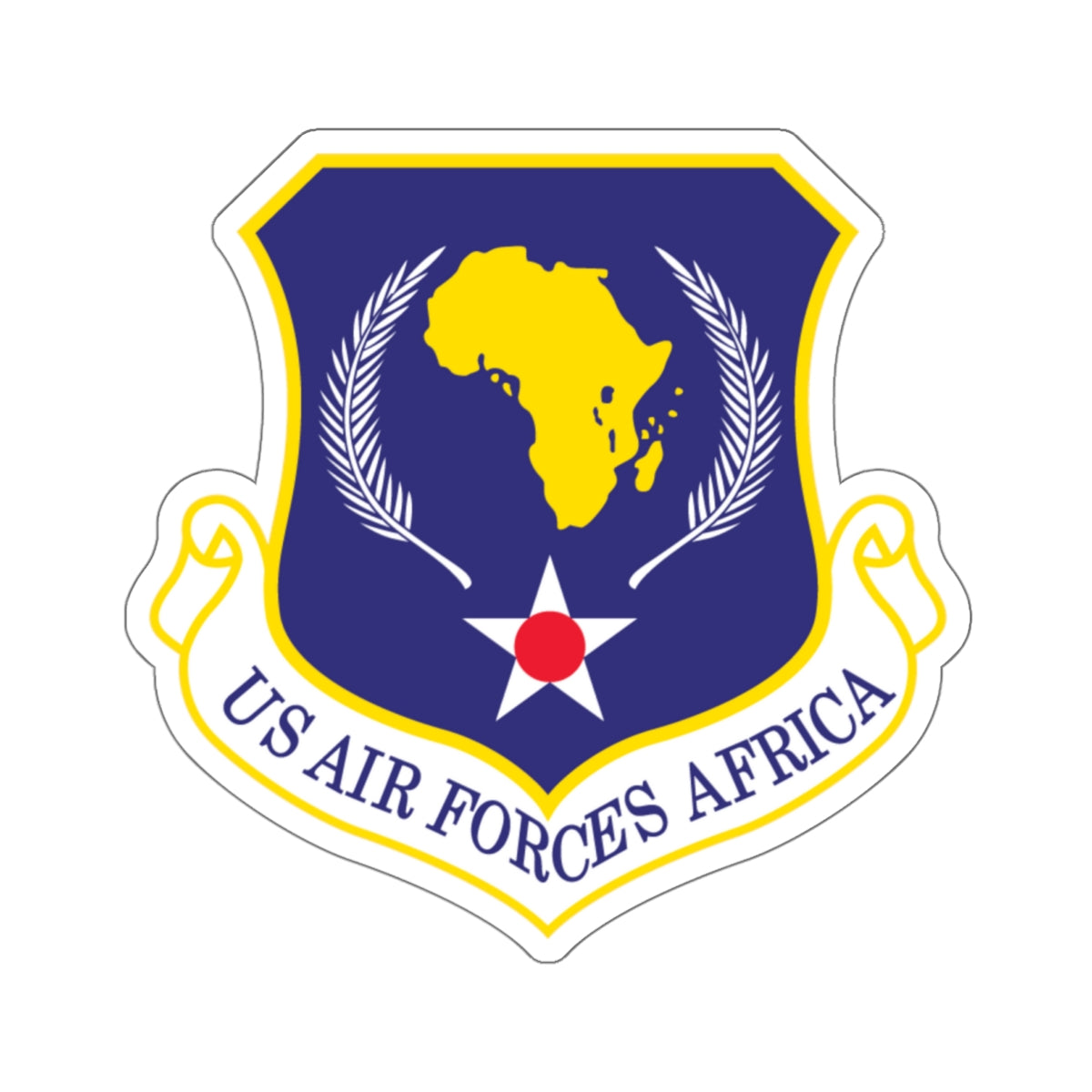 USAF Africa (U.S. Air Force) STICKER Vinyl Die-Cut Decal-White-The Sticker Space