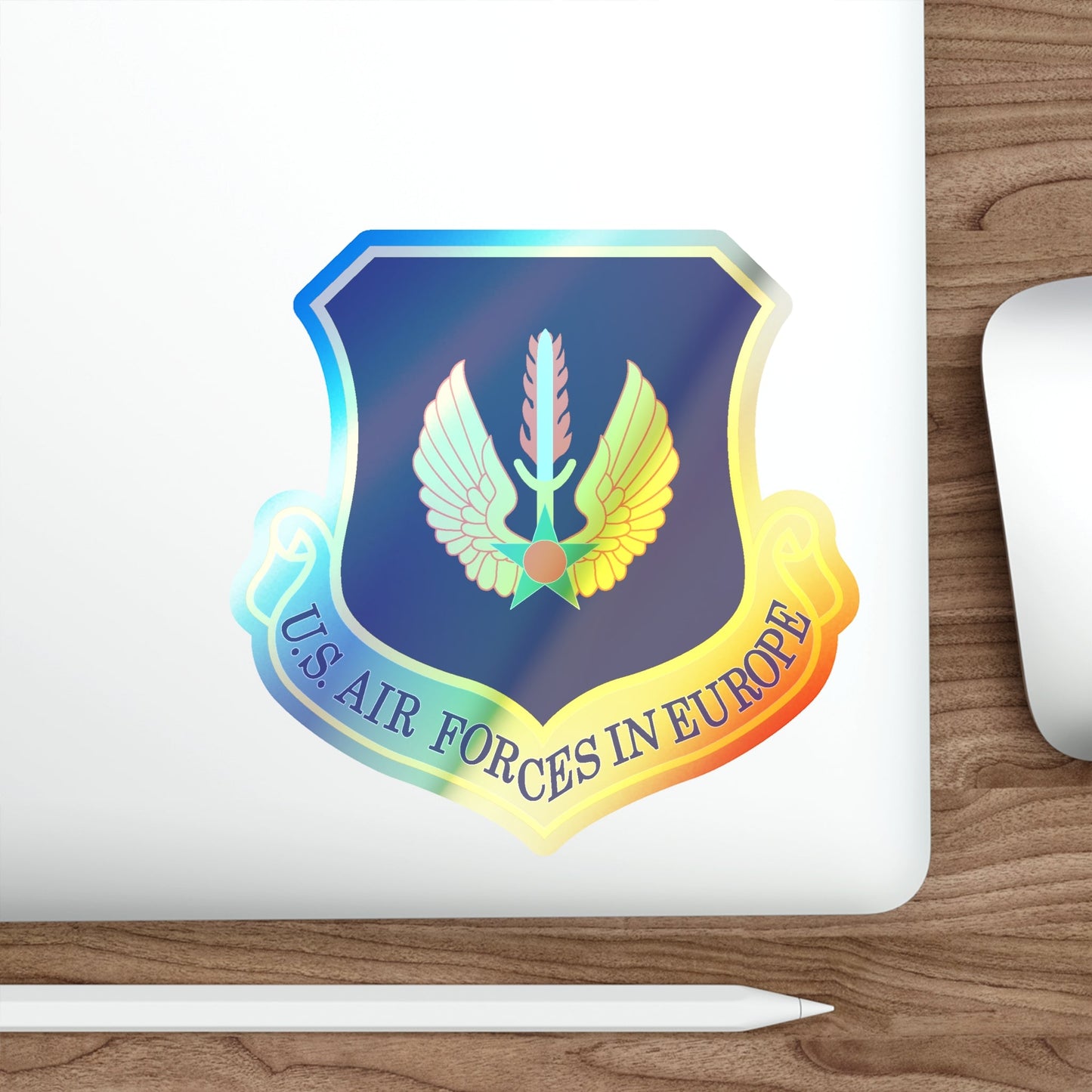 USAF in Europe (U.S. Air Force) Holographic STICKER Die-Cut Vinyl Decal-The Sticker Space