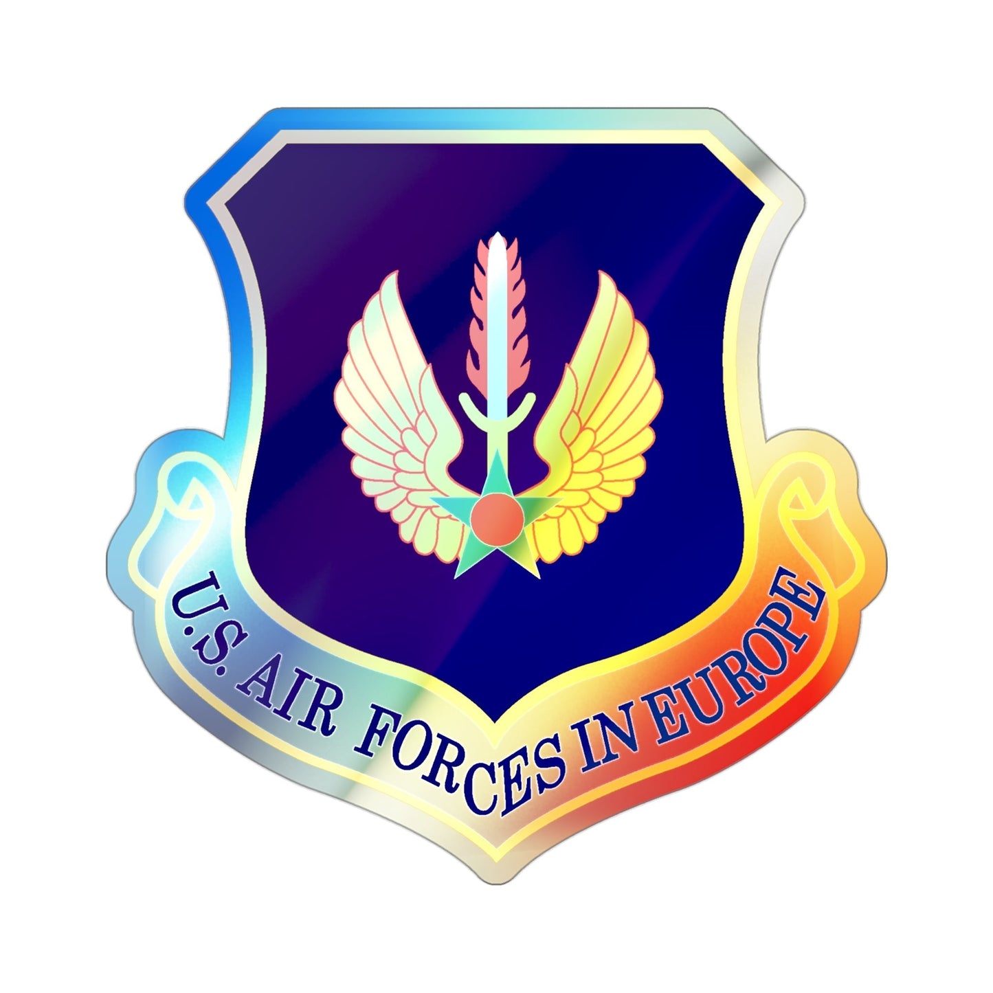 USAF in Europe (U.S. Air Force) Holographic STICKER Die-Cut Vinyl Decal-3 Inch-The Sticker Space