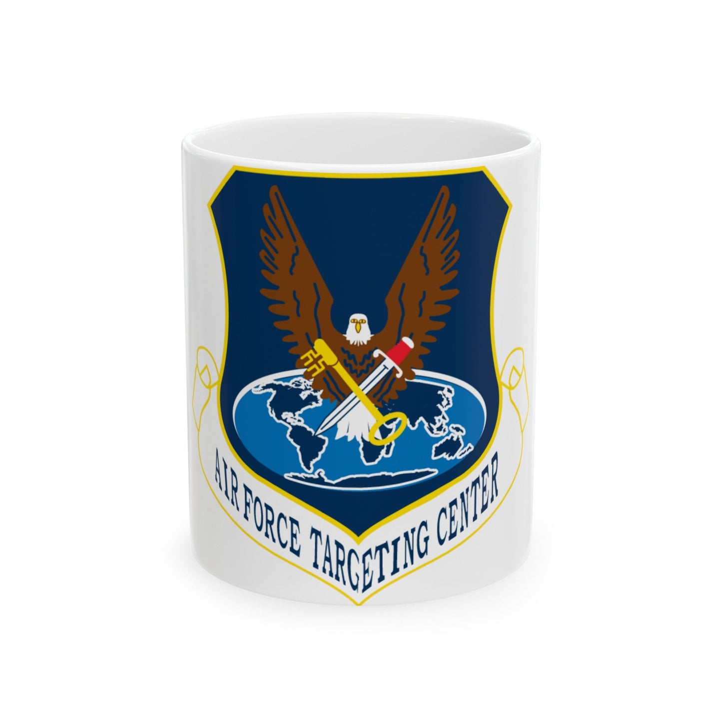 USAF Targeting Center Eagles (U.S. Air Force) White Coffee Mug-11oz-The Sticker Space
