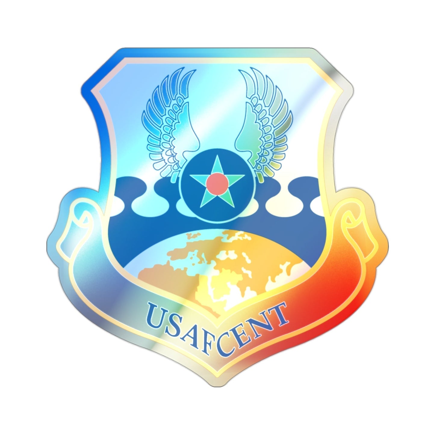 USAFCENT (U.S. Air Force) Holographic STICKER Die-Cut Vinyl Decal-2 Inch-The Sticker Space