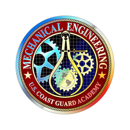 USCG Acad Mech Engineering (U.S. Coast Guard) Holographic STICKER Die-Cut Vinyl Decal-5 Inch-The Sticker Space