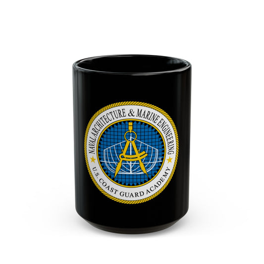 USCG Academy NA&ME (U.S. Coast Guard) Black Coffee Mug-15oz-The Sticker Space