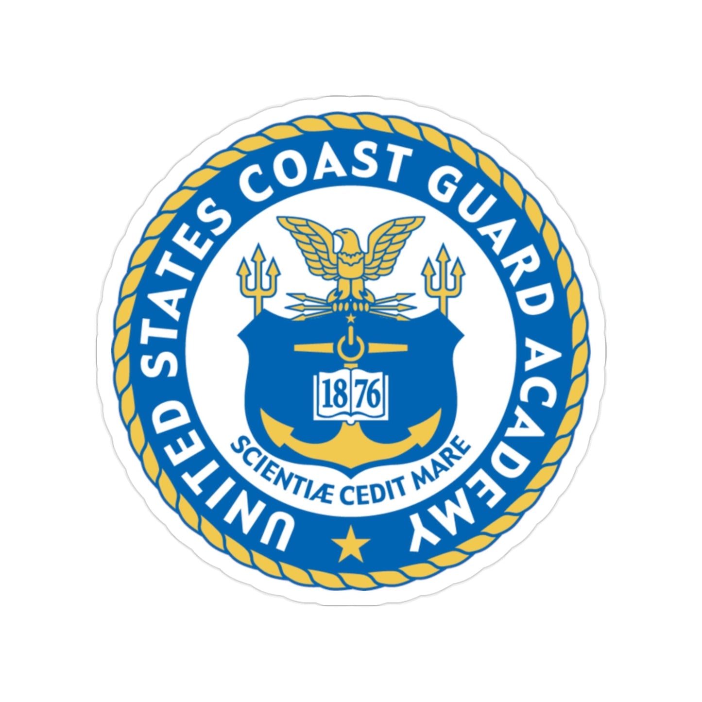 USCG Academy (U.S. Coast Guard) Transparent STICKER Die-Cut Vinyl Decal-2 Inch-The Sticker Space