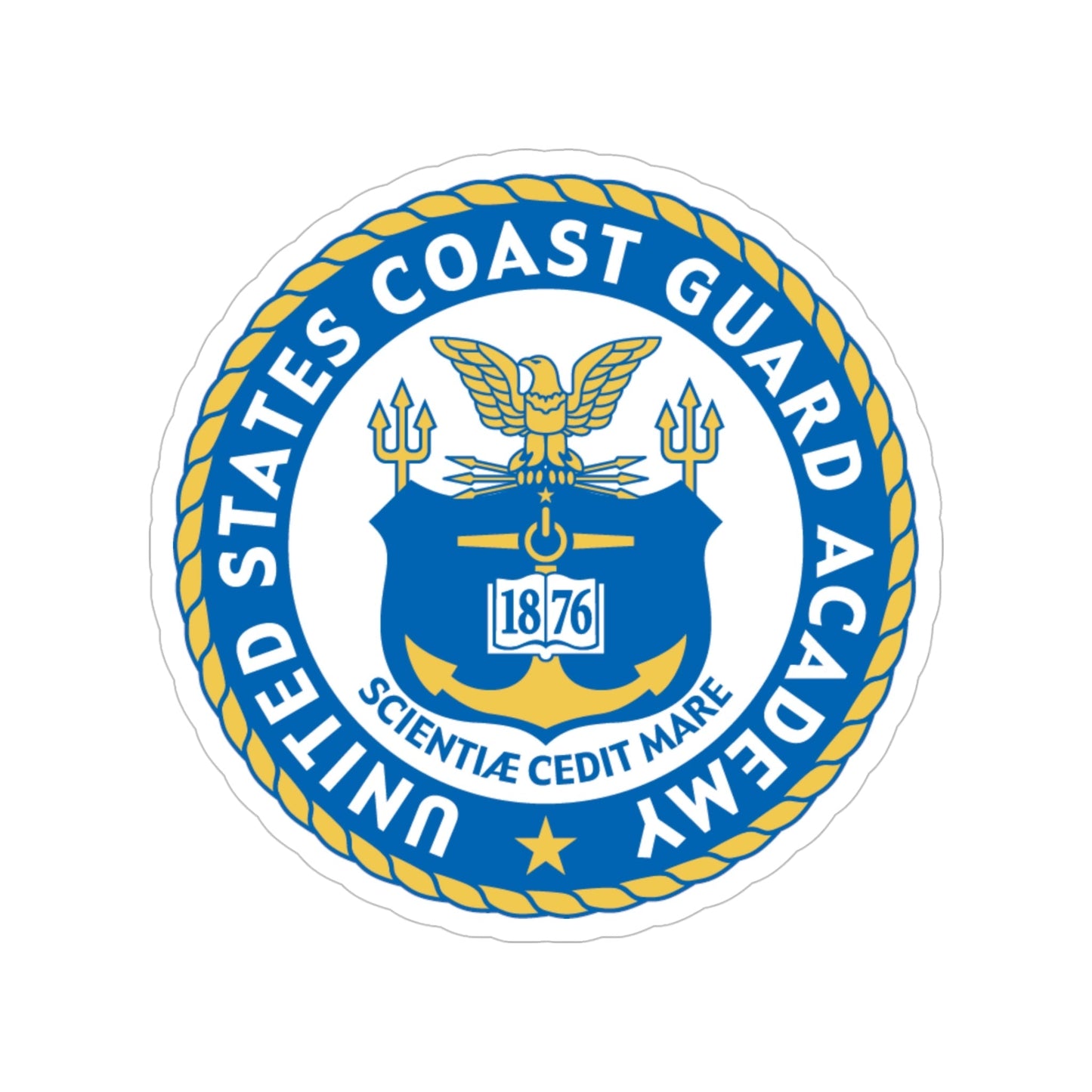 USCG Academy (U.S. Coast Guard) Transparent STICKER Die-Cut Vinyl Decal-5 Inch-The Sticker Space