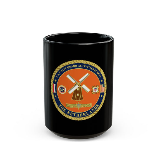 USCG ACTEURO The Netherlands (U.S. Coast Guard) Black Coffee Mug-15oz-The Sticker Space