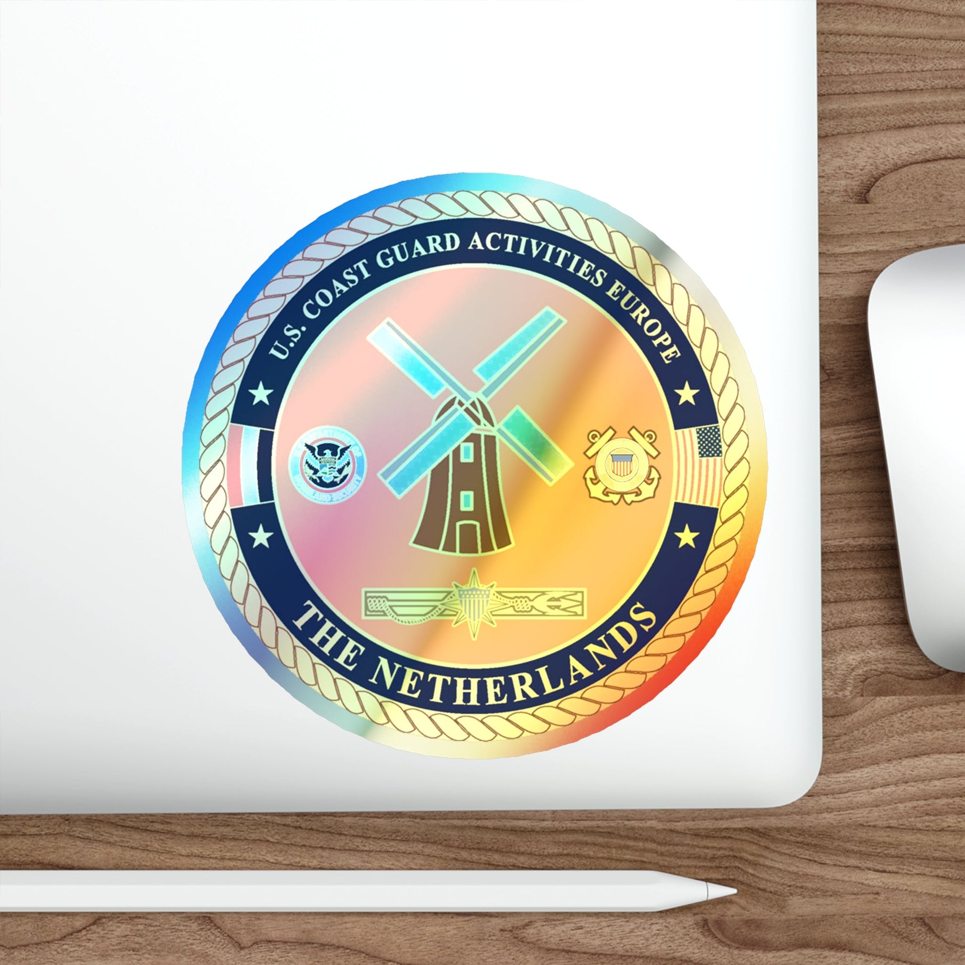 USCG ACTEURO The Netherlands (U.S. Coast Guard) Holographic STICKER Die-Cut Vinyl Decal-The Sticker Space