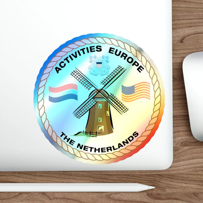 USCG Activities Europe the Netherlands (U.S. Coast Guard) Holographic STICKER Die-Cut Vinyl Decal-The Sticker Space