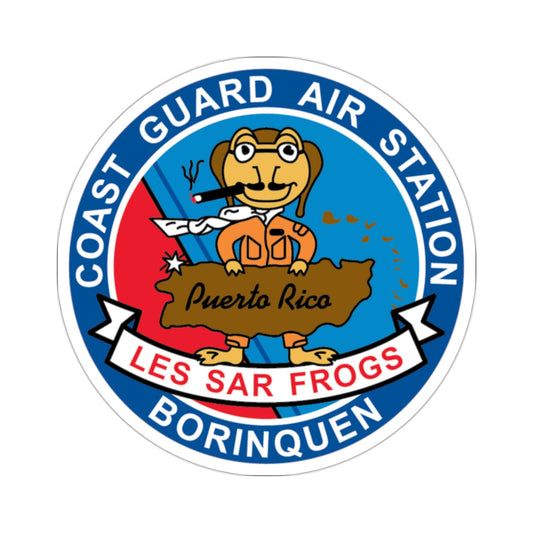 USCG Air Station Borinquen Les SAR Frog (U.S. Coast Guard) STICKER Vinyl Die-Cut Decal-2 Inch-The Sticker Space
