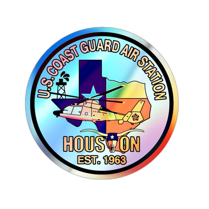 USCG Air Station Houston v2 (U.S. Coast Guard) Holographic STICKER Die-Cut Vinyl Decal-2 Inch-The Sticker Space