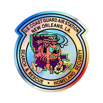 USCG Air Station New Orleans (U.S. Coast Guard) Holographic STICKER Die-Cut Vinyl Decal-2 Inch-The Sticker Space
