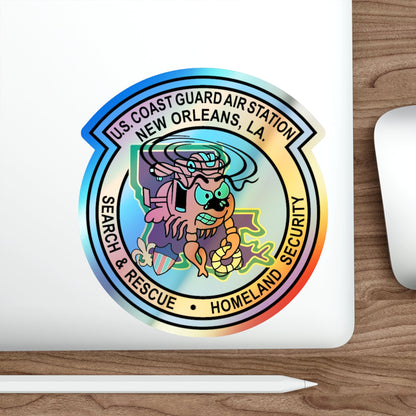 USCG Air Station New Orleans (U.S. Coast Guard) Holographic STICKER Die-Cut Vinyl Decal-The Sticker Space