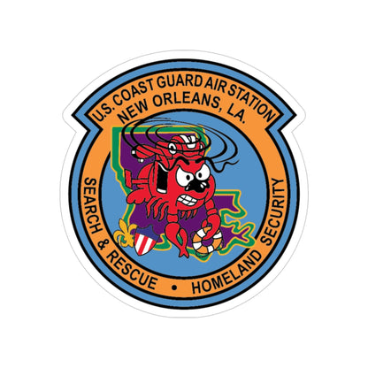 USCG Air Station New Orleans (U.S. Coast Guard) Transparent STICKER Die-Cut Vinyl Decal-4 Inch-The Sticker Space