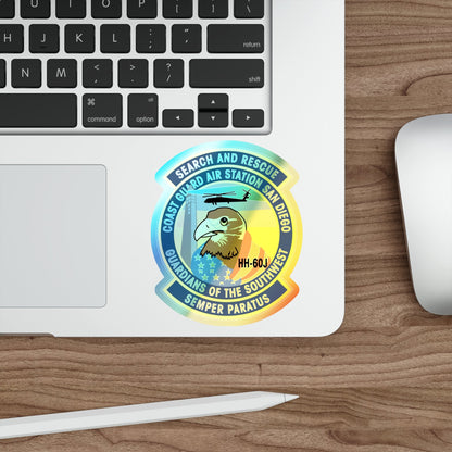 USCG Air Station San Diego Search and Resue (U.S. Coast Guard) Holographic STICKER Die-Cut Vinyl Decal-The Sticker Space