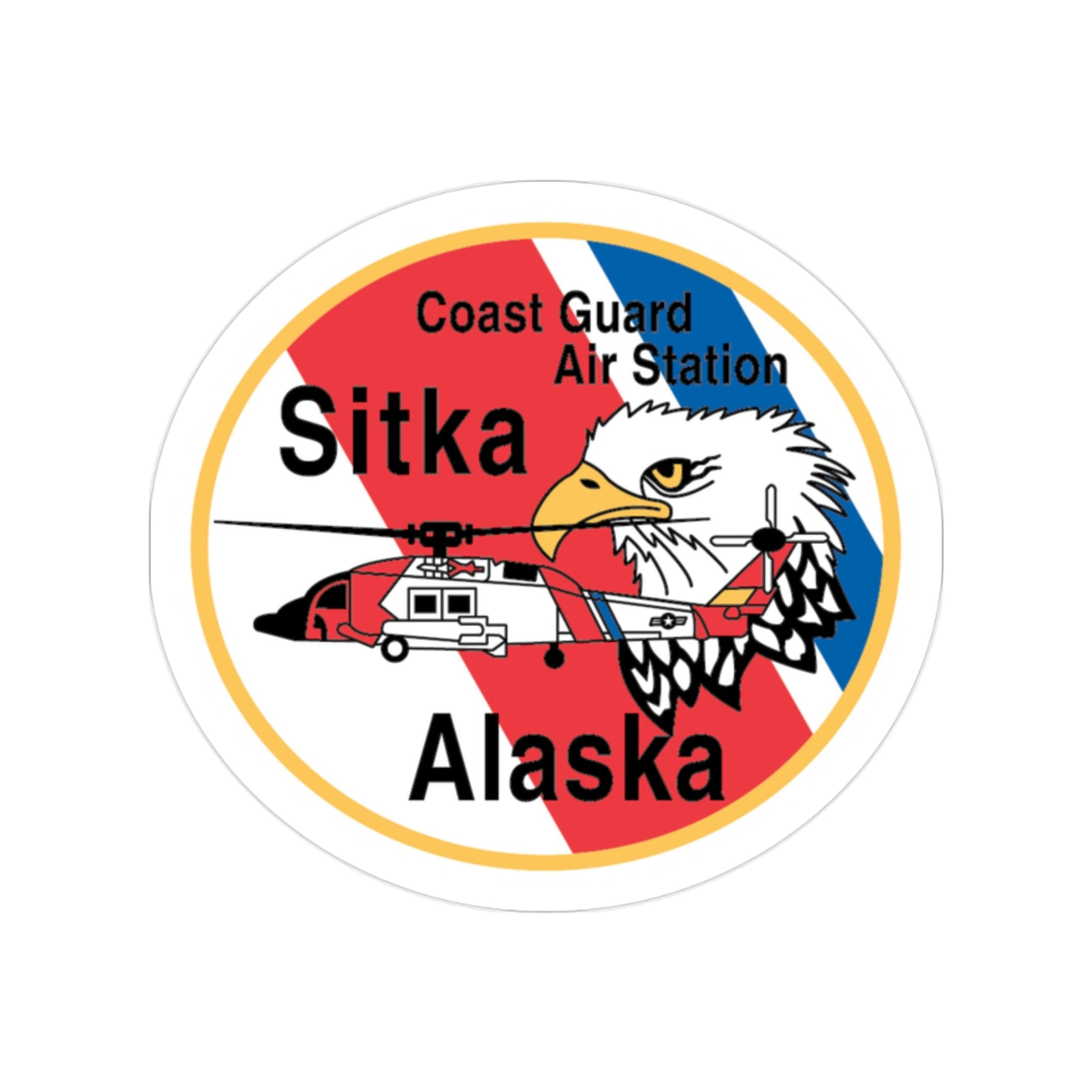 USCG Air Station Sitka (U.S. Coast Guard) Transparent STICKER Die-Cut Vinyl Decal-2 Inch-The Sticker Space