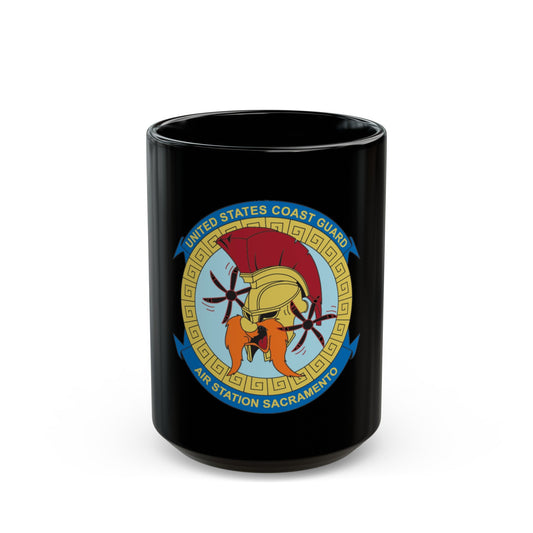 USCG AS Sacramento CA (U.S. Coast Guard) Black Coffee Mug-15oz-The Sticker Space