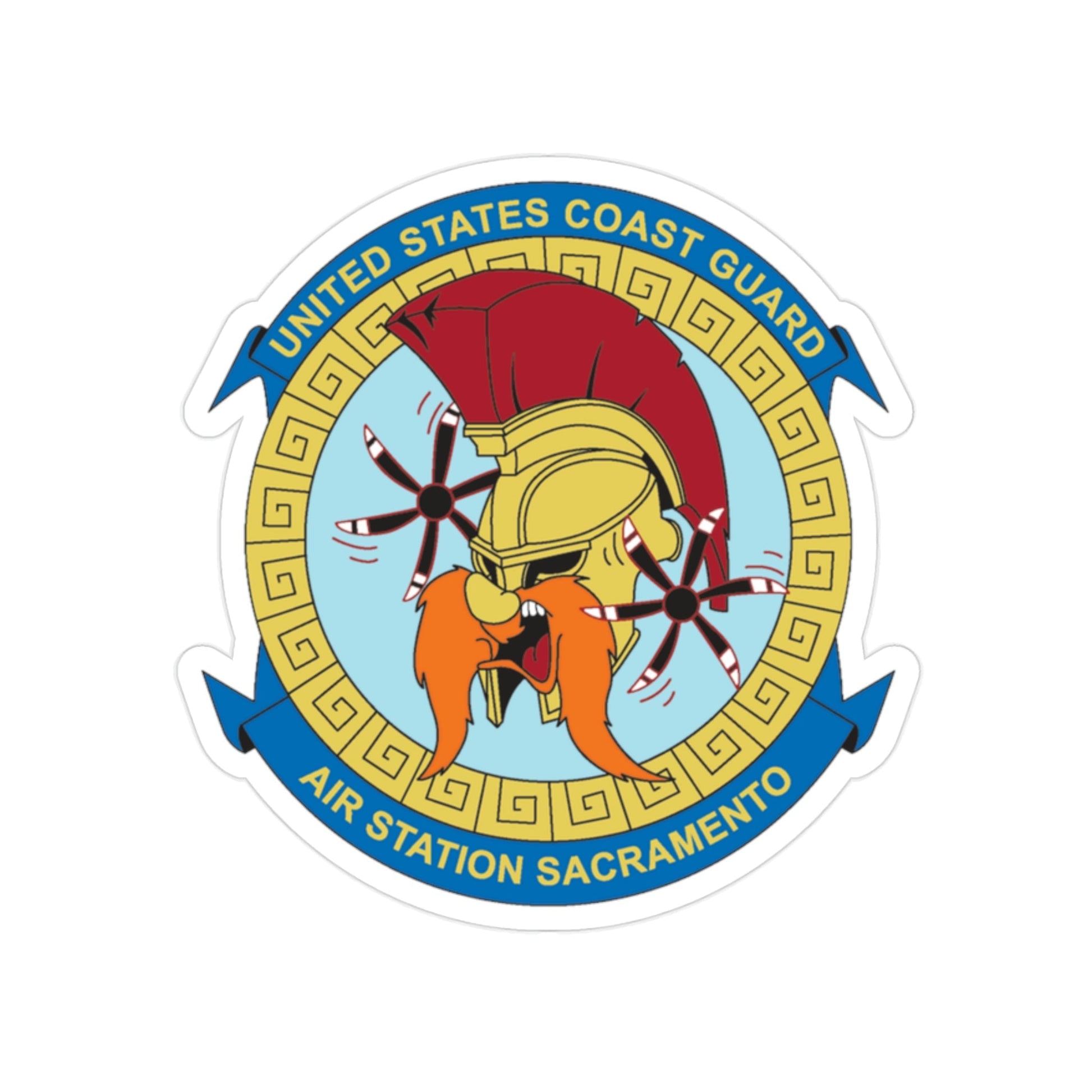 USCG AS Sacramento CA (U.S. Coast Guard) Transparent STICKER Die-Cut Vinyl Decal-2 Inch-The Sticker Space