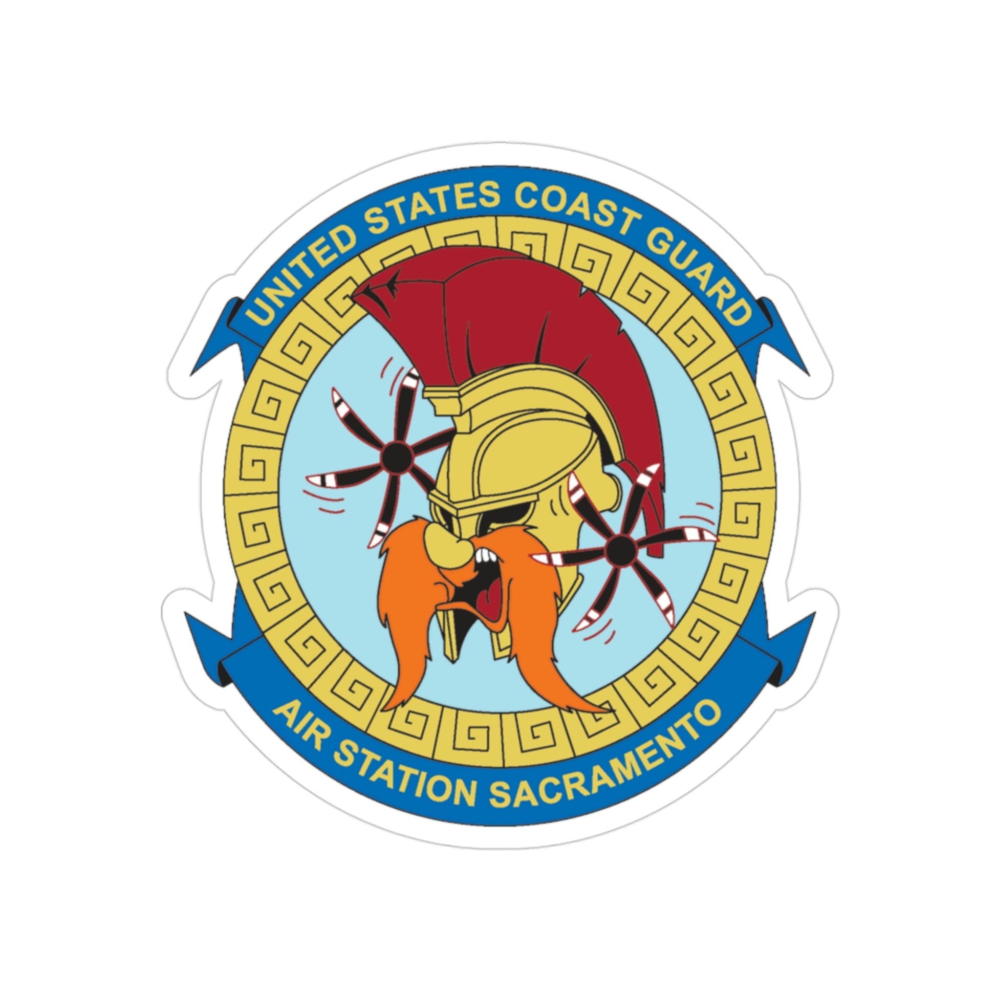 USCG AS Sacramento CA (U.S. Coast Guard) Transparent STICKER Die-Cut Vinyl Decal-3 Inch-The Sticker Space