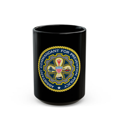 USCG Assistant Commandant for Prevention Policy (U.S. Coast Guard) Black Coffee Mug-15oz-The Sticker Space