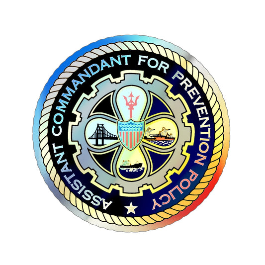USCG Assistant Commandant for Prevention Policy (U.S. Coast Guard) Holographic STICKER Die-Cut Vinyl Decal-6 Inch-The Sticker Space
