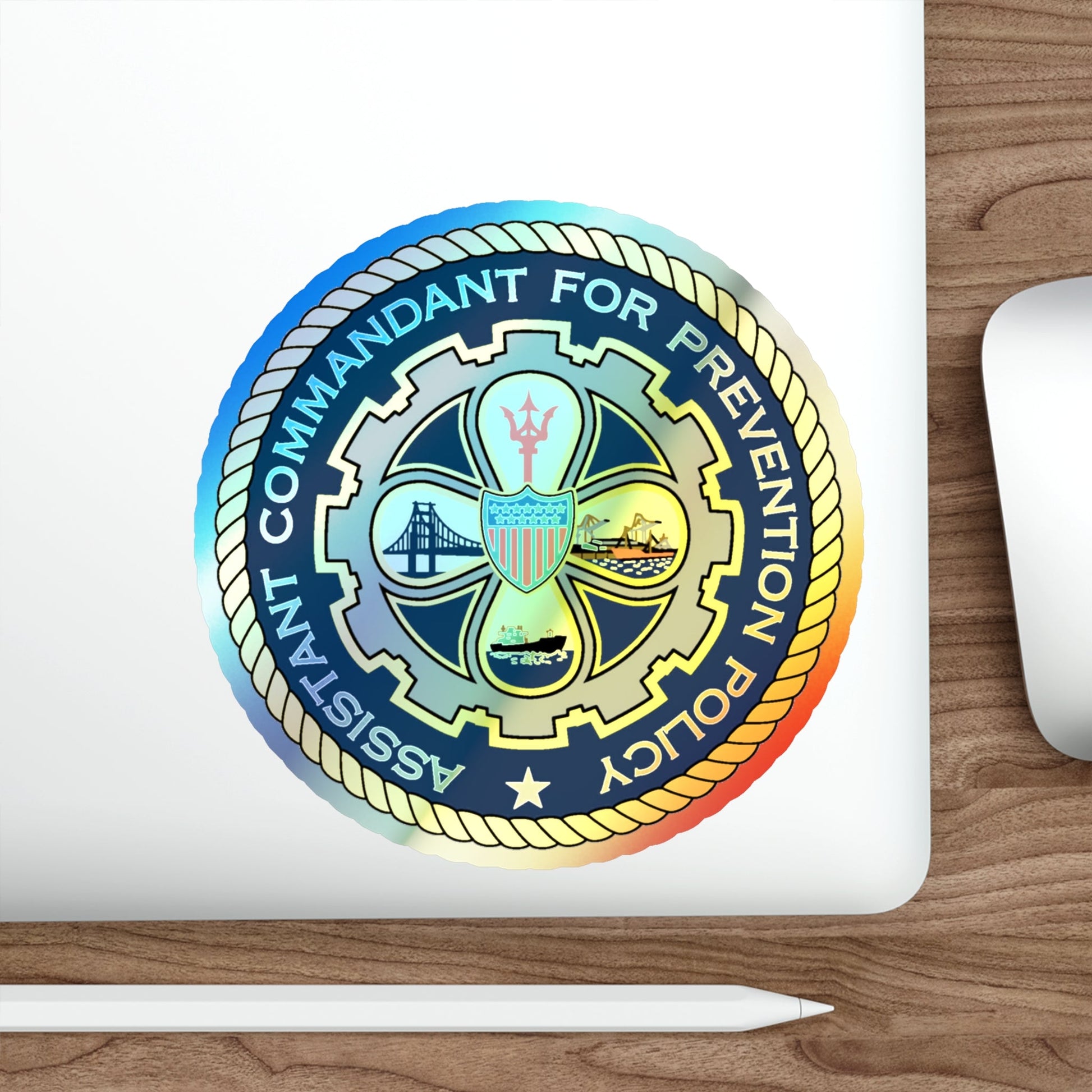 USCG Assistant Commandant for Prevention Policy (U.S. Coast Guard) Holographic STICKER Die-Cut Vinyl Decal-The Sticker Space
