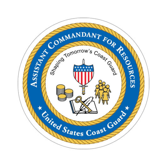 USCG Asst Commandant for Resources (U.S. Coast Guard) STICKER Vinyl Die-Cut Decal-6 Inch-The Sticker Space