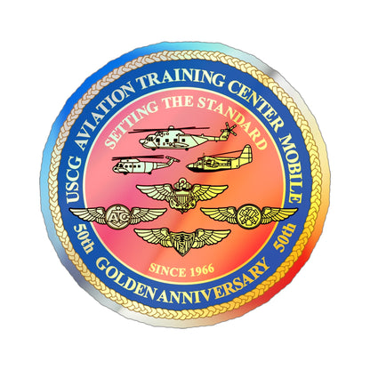 USCG Aviation Training Center Mobile (U.S. Coast Guard) Holographic STICKER Die-Cut Vinyl Decal-4 Inch-The Sticker Space