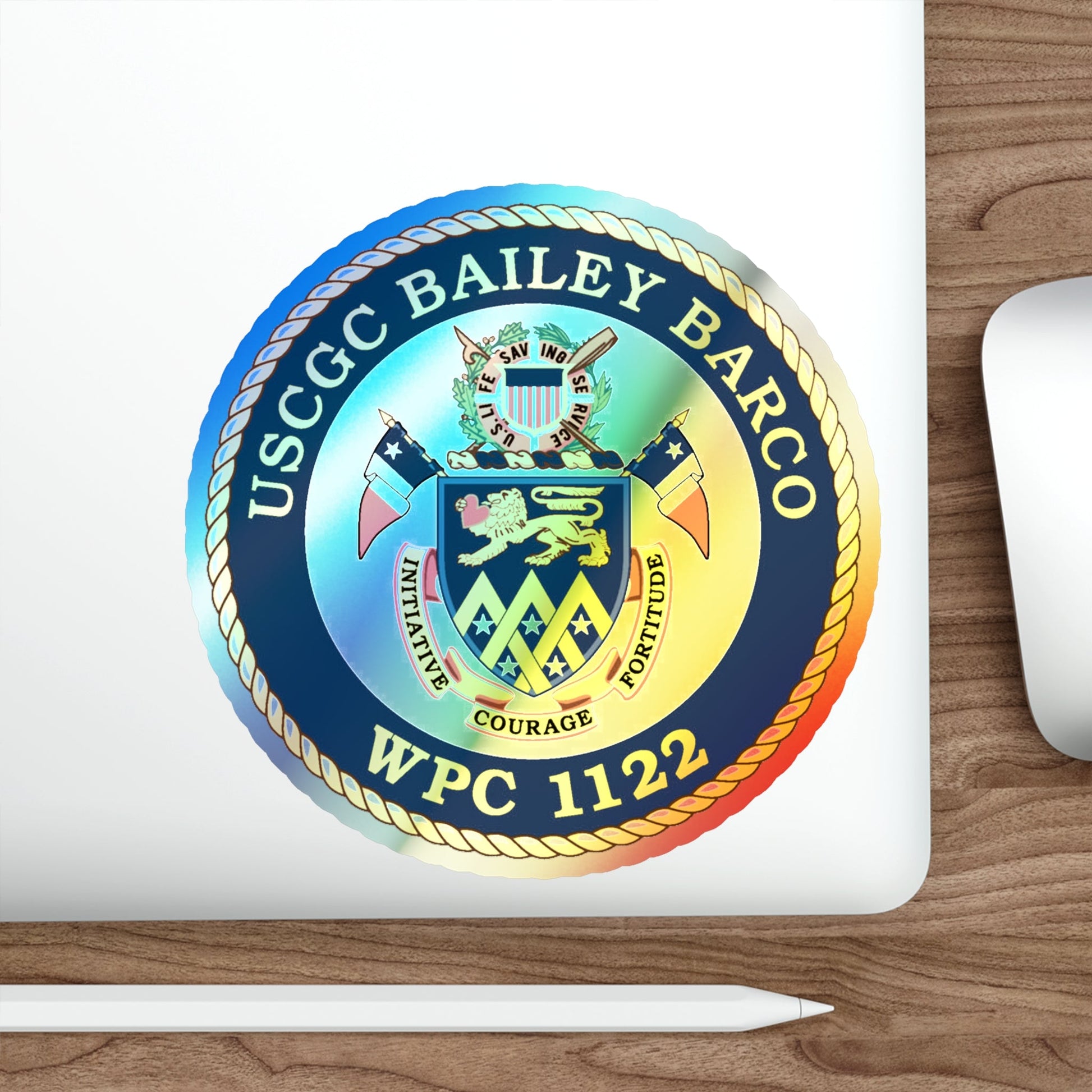 USCG Bailey Barco WPC 1122 (U.S. Coast Guard) Holographic STICKER Die-Cut Vinyl Decal-The Sticker Space